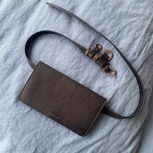 , All Saints, leather black, leather belt and purse